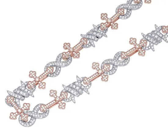 White rose gold Diamond necklace