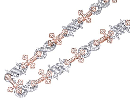 White rose gold Diamond necklace