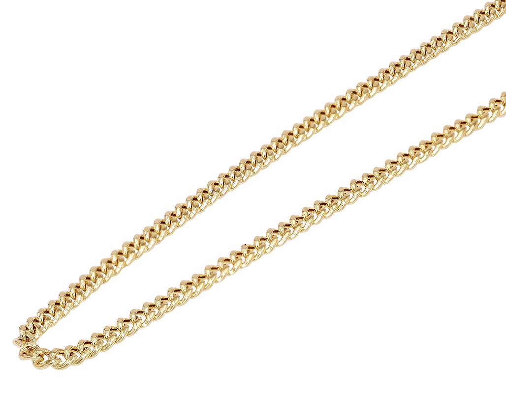 Pre-owned Jewelry Unlimited Unisex Real Yellow Gold 10k Hollow Miami Cuban Link 3mm Chain Necklace 16-30 ...