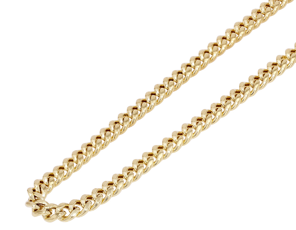 Pre-owned Jewelry Unlimited Unisex Real Yellow Gold 10k Hollow Miami Cuban Link 4.5mm Chain Necklace 16-3...