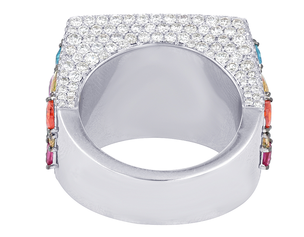 Prismatic Rainbow Gems 12 1/25 CT n 2 4/5 CT Real Diamonds 3D