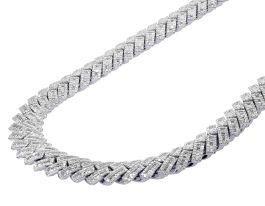 14MM Baguette Channel Set Cuban Necklace