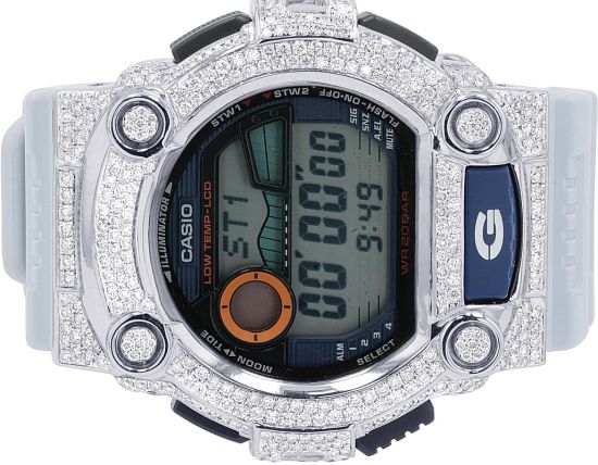 Casio G-Shock G-7900A Custom 7.85 CT Diamond Alloy Bezel