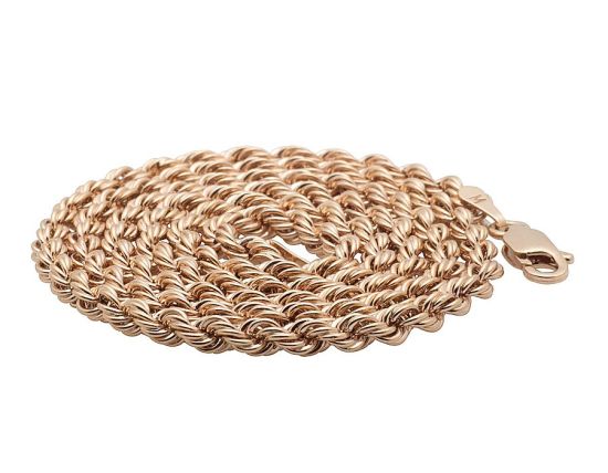 10K Rose Gold Solid Rope Chain 2MM 16