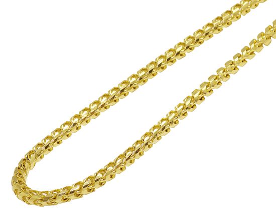 10K Yellow Gold Solid Diamond Cut Franco Chain 5.3MM 18-30 Inches
