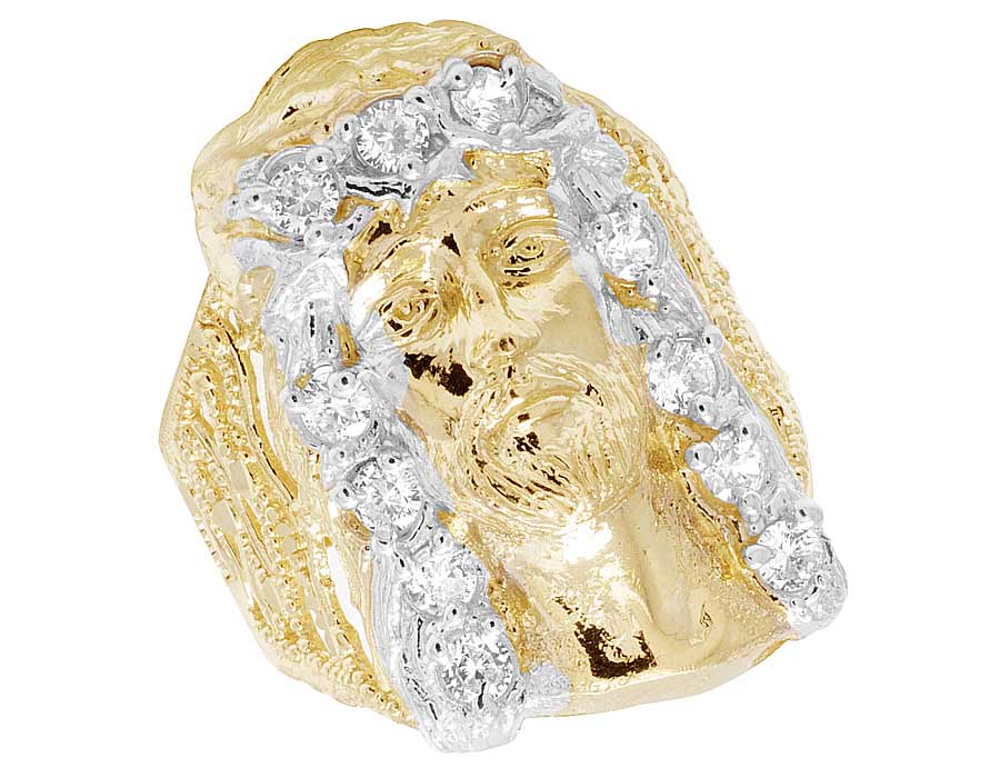 Real 10K Yellow Gold Simulated Ruby Diamond Mens Pharaoh Fashion Pinky Ring 21MM