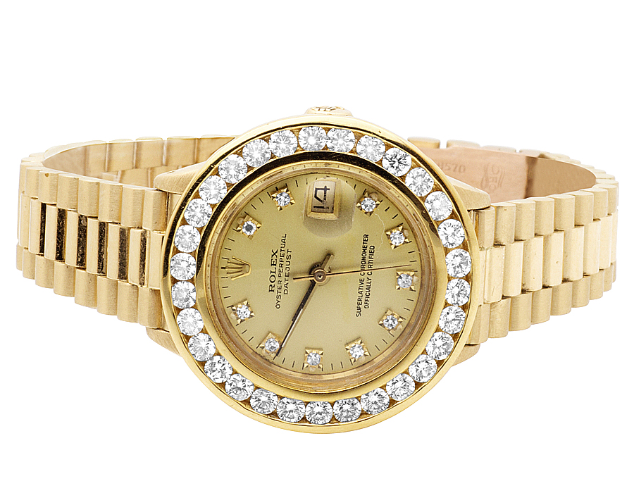 women's rolex 18k gold watch