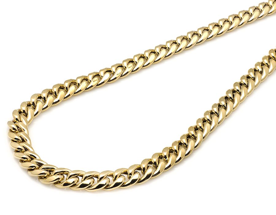 Men's Yellow Gold Solid Miami Cuban Link 8.5MM Chain Necklace 18-30 Inches