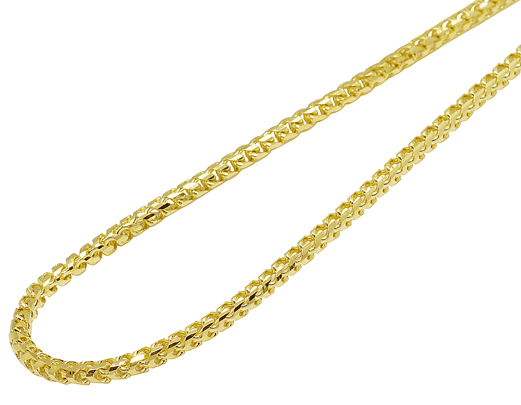 Solid 10K Yellow Gold Diamond Cut Franco Chain Necklace 4MM 18-30 Inches |  eBay