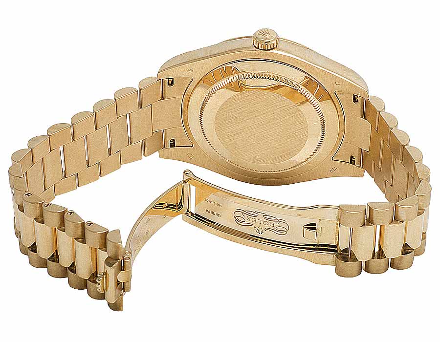 Mens Rolex Day-Date II 18k Yellow Gold 41MM President 218238 Roman