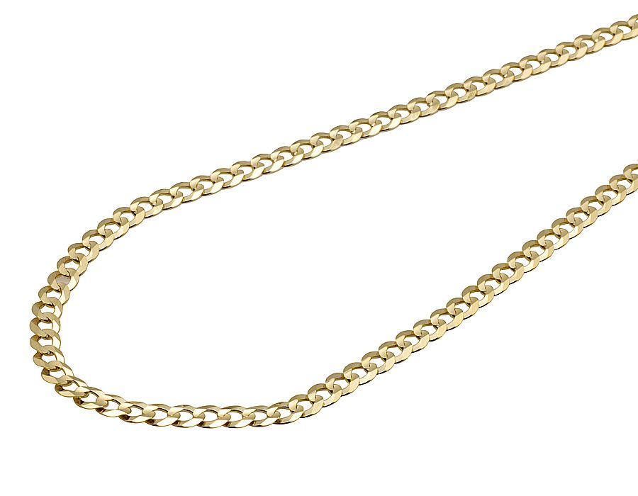 Pre-owned Jewelry Unlimited Men's Ladies Real 10k Yellow Gold Solid Curb Cuban 2mm Chain 16"-24" Inch