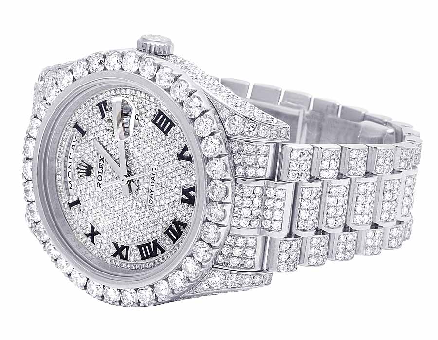 rolex flooded with diamonds