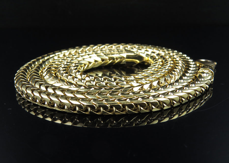 Gold 24k Massive 14K Gelbgold Kubanische Halskette – Für Damen & Herren, Länge 16-30 Zoll, 2-11 Mm Cuban Link Chain Iced Out