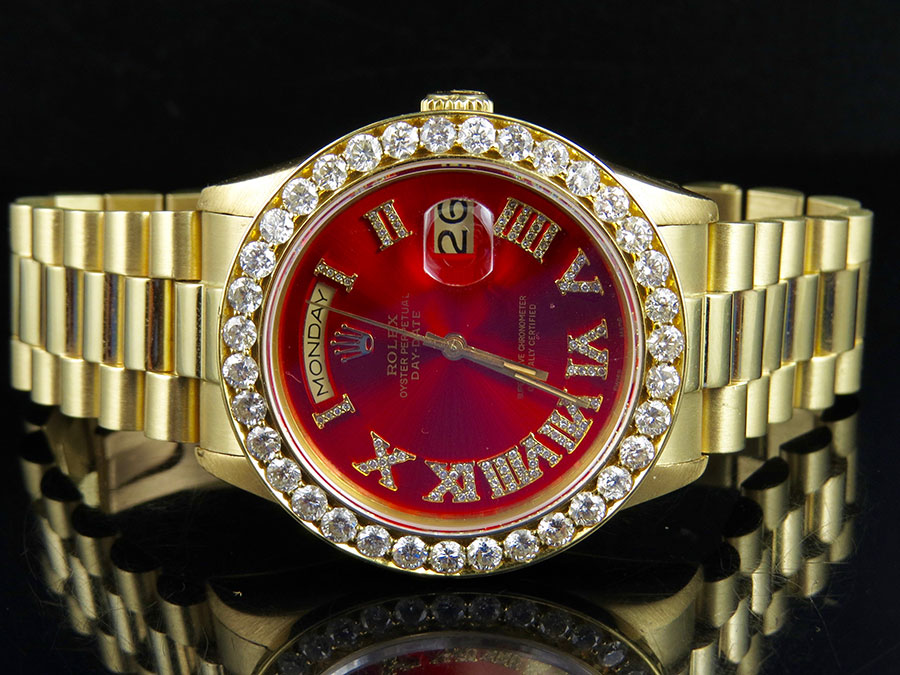 rolex presidential red face