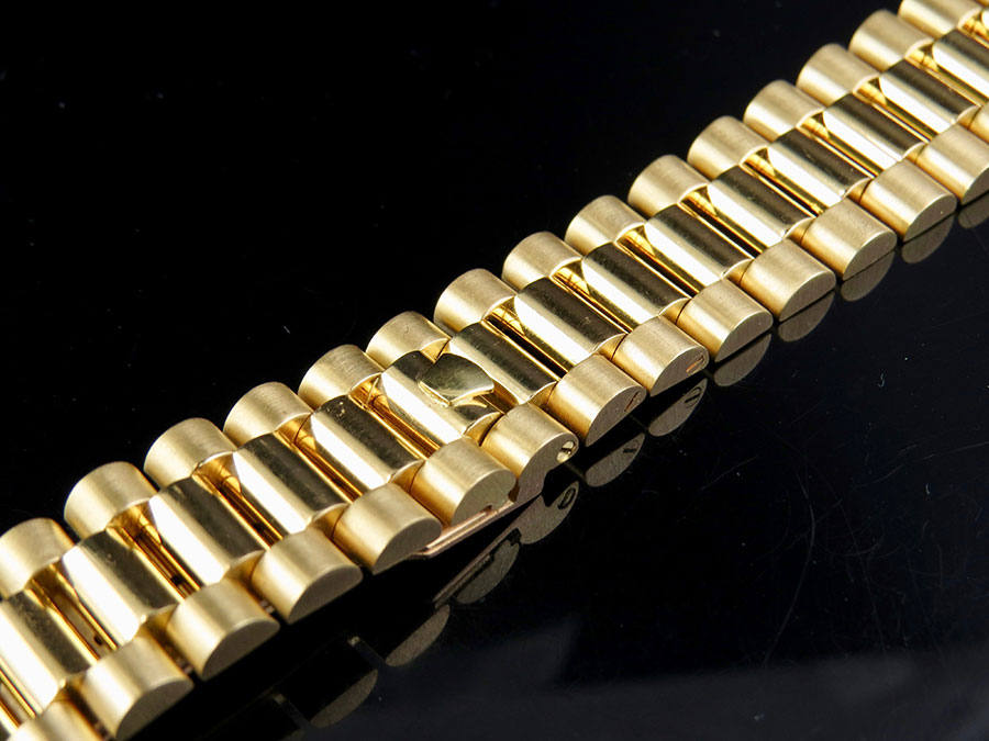 Mens 10K Yellow Gold Presidential Bracelet 8 inches 16MM 