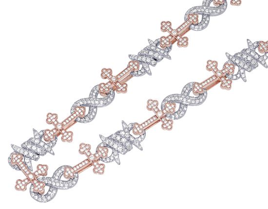 White rose gold Diamond necklace